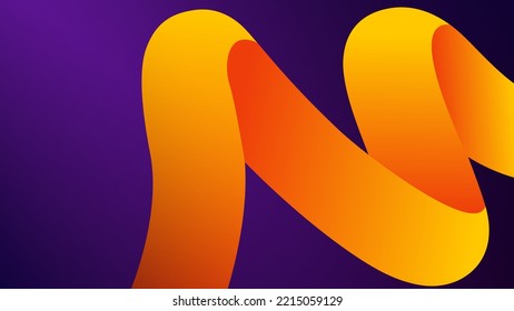 fondo naranja abstracto, contorno de onda abstracto, fondo de color degradado, fondo abstracto simple para escritorio
