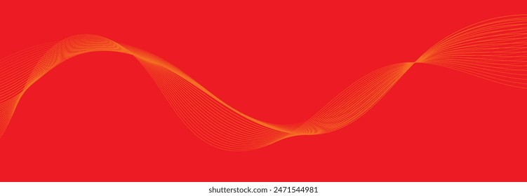 Abstract orange background with waves. EPS10