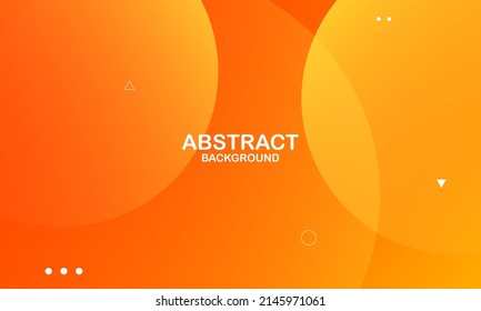 Abstract orange background with waves. Vector illustration