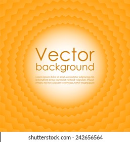 Abstract orange background with wavy circles