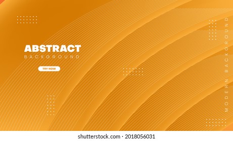 abstract orange background with wavy dimention layer and line