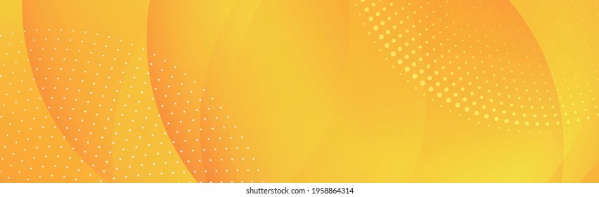 Abstract orange background with wavy lines and dots - Vector illustration