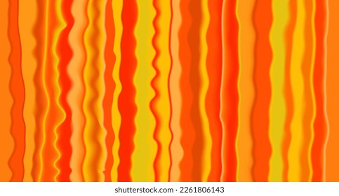 Abstract orange background with wavy lines in boho style. Backdrop for banners, posters or flyers, signs and businesses, advertising and websites, covers for social networks. Vector illustration