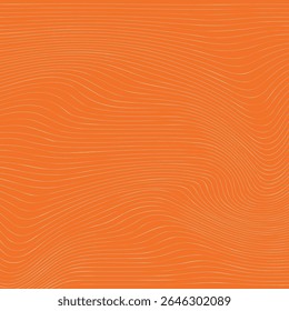 Abstract Orange Background With Wavy Lines and Dotted Patterns. Salmon Inside Texture