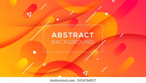 Abstract orange background with wavy shapes vector design in eps 10