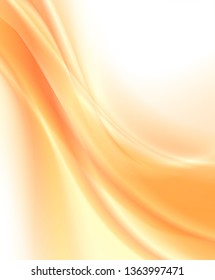 Abstract orange background, wavy vector illustration 