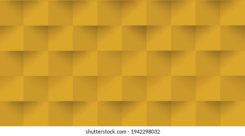 Abstract orange background, web template, squares with shadow - Vector illustration