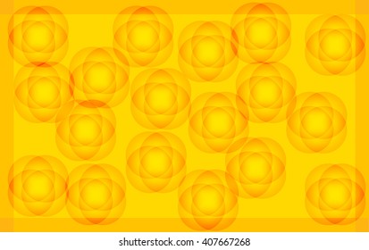 Abstract orange background, background orange and yellow circles, Vector