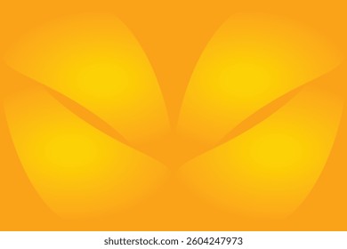 Abstract orange background and yellow curved shape elements on it banner design.