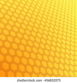 Abstract orange background,neon backdrop,hexagon