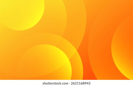 Abstractas fondo de Anuncio naranja con círculos. Ilustración vectorial