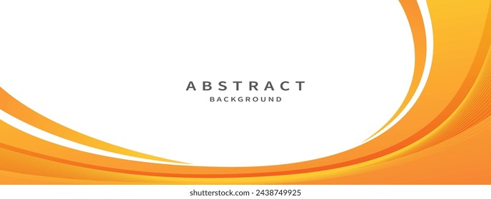 Abstract orange banner background. Graphic design banner pattern background template with dynamic curve shapes