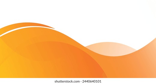 Abstract orange banner background. Graphic design banner pattern background template with dynamic curve shapes