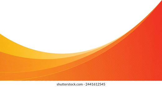 Abstract orange banner background. Graphic design banner pattern background template with dynamic curve shapes	