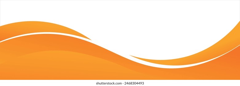 Abstract orange banner background. Graphic design banner pattern background template with vector dynamic curve shapes.