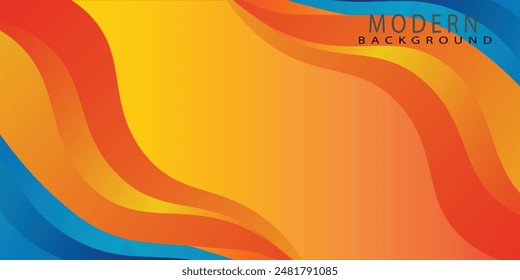 Abstract orange banner background. Graphic design banner pattern background template with dynamic curve shapes