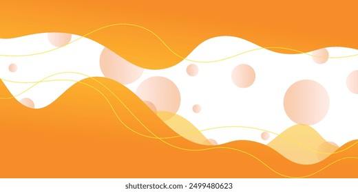 Abstract orange banner background. Graphic design banner pattern background template with vector dynamic curve shapes. eps10.