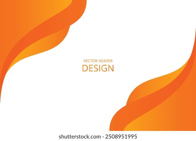 Fundo de faixa laranja abstrato. Modelo de plano de fundo de padrão de banner de design gráfico. design de forma de curva dinâmica.