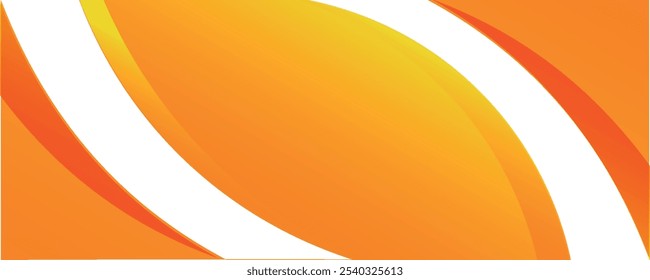 Abstract orange banner background. Graphic design banner pattern background template with dynamic curve shapes.