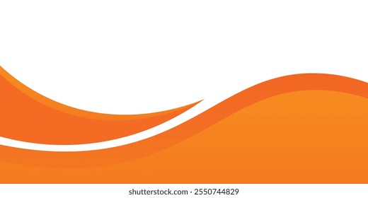 Abstract orange banner background. Graphic design banner pattern background template with dynamic curve shapes. vektor