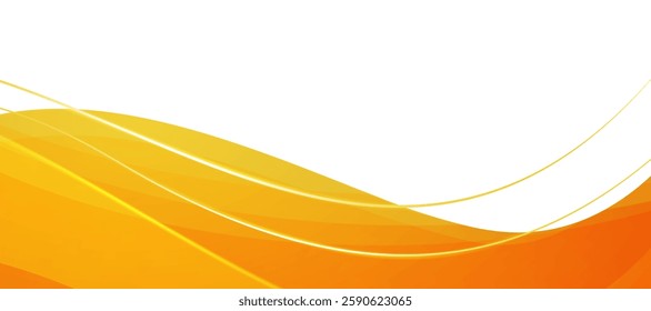 Abstract orange banner background. Graphic design banner pattern background template with dynamic curve shapes