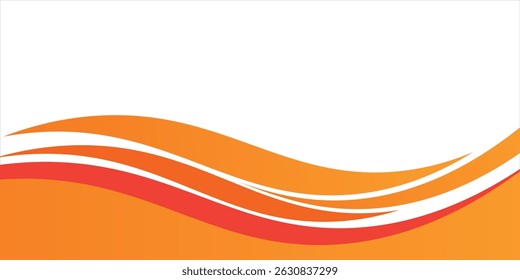 Abstract orange banner background. Graphic design banner pattern background template with dynamic curve shapes. vector illustration