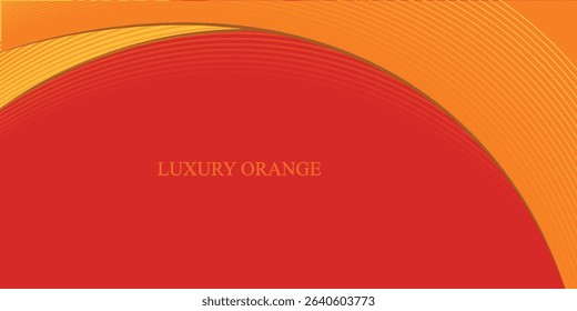 Abstract orange banner background. Graphic design banner pattern background template with dynamic curve shapes. vektor