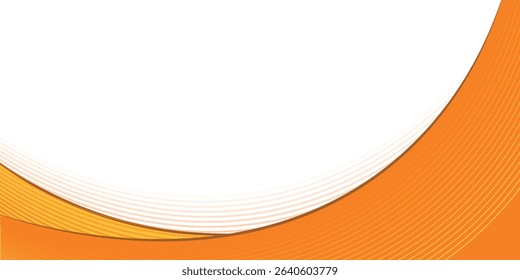Abstract orange banner background. Graphic design banner pattern background template with dynamic curve shapes. vektor