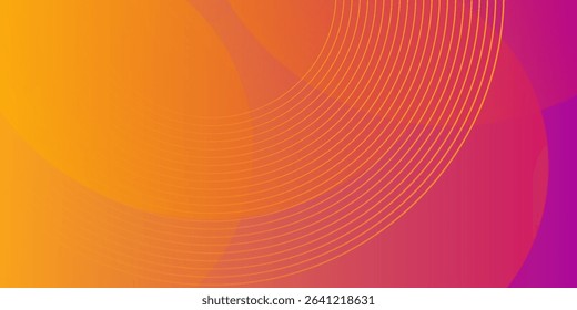 Abstract orange banner background. Graphic design banner pattern background template with dynamic curve shapes	