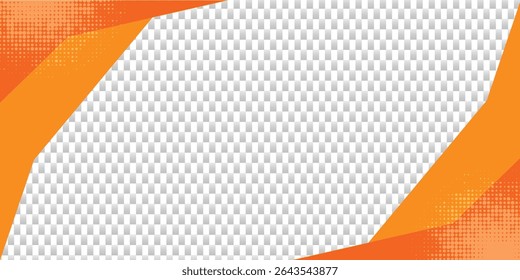 Fundo de faixa laranja abstrato. Modelo de plano de fundo de padrão de banner de design gráfico com formas de curva dinâmicas. vektor
