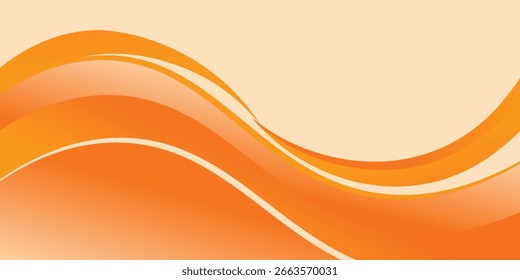 Abstractas fondo de Anuncio naranja. Plantilla de fondo de patrón de Anuncio de Diseño gráfico con Formas de curva dinámica