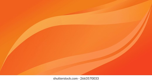 Abstract orange banner background. Graphic design banner pattern background template with dynamic curve shapes	