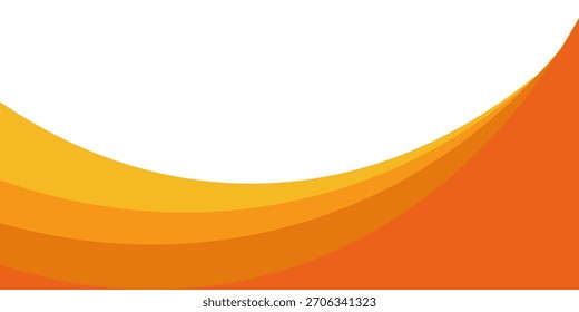Abstrakter orangefarbener Bannerhintergrund. Grafikdesign-Bannermuster-Hintergrundvorlage mit dynamischen Kurvenformen	