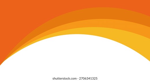 Abstract orange banner background. Graphic design banner pattern background template with dynamic curve shapes	