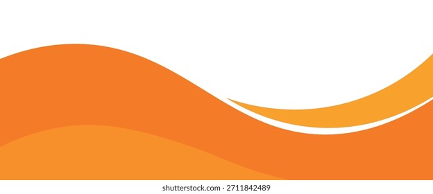 Abstract orange banner background. Graphic design banner pattern background template with vector dynamic curve shapes.