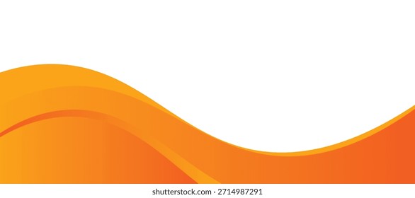 Abstract orange banner background. Graphic design banner pattern background template with dynamic curve shapes