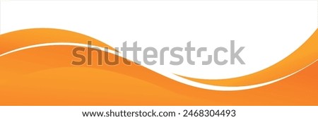 Abstract orange banner background. Graphic design banner pattern background template with vector dynamic curve shapes.