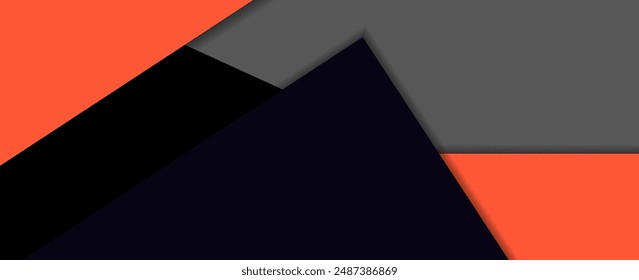 Abstract orange banner geometric shapes background. Vector abstract graphic design banner pattern presentation background web template.