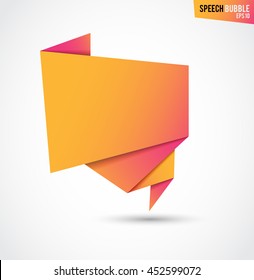 Abstract orange banner isolated on the white background