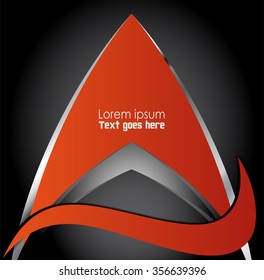 Abstract Orange, black background
