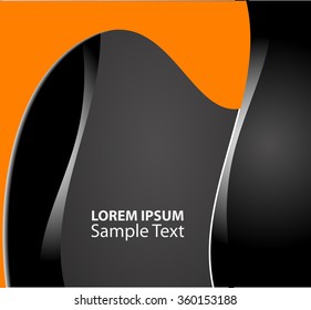 Abstract Orange, black background