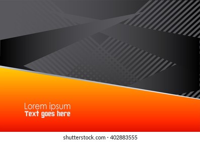 Abstract Orange, black background
