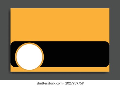 Abstract orange and black background with white circle in the middle. Great background for computer, laptop, banner, web, cover, flyer, social media, sales template etc