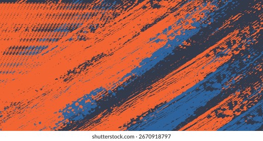 Abstractas fondo naranja, negro y azul con pinceladas grunge. texturas para diseño de póster y Anuncio de Web