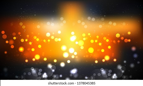 Abstract Orange and Black Blurred Bokeh Background