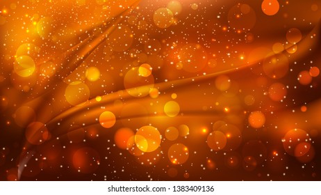 Abstract Orange and Black Bokeh Defocused Lights Background