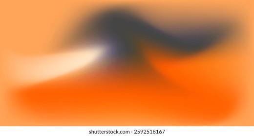  Abstract orange black color gradient blurred modern art background simple waves