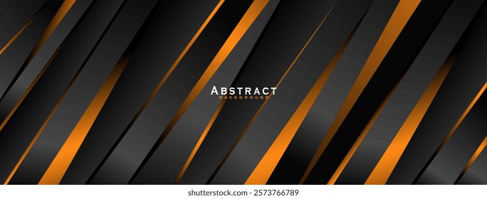 Abstract orange and black gradient background with shadows. design for posters, banners, presentations and other