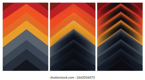 Abstract orange black triangle arrow. This design show the futuristic, neon, technology and can use in background, poster, banner, backdrop.