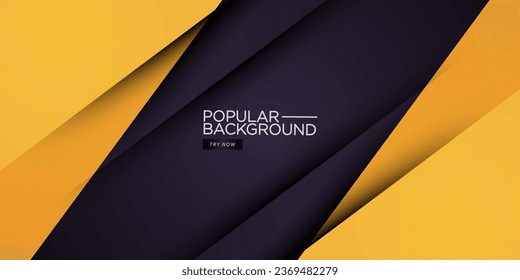Abstract orange and black triangle on dark color geometric design. Modern overlap papercut futuristic background vector illustration. Eps10 vector